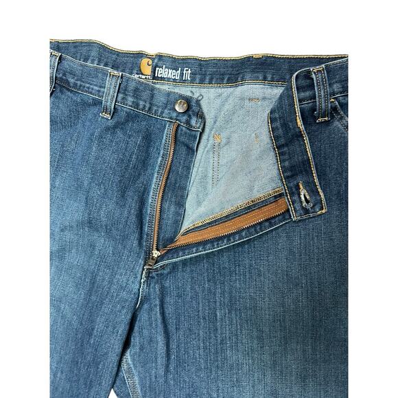 Carhartt Jeans Relaxed Fit Dungaree Carpenter Jeans 46x30 - Picture 2 of 8